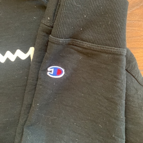 Champion Black Hooded Pullover Sweatshirt Size Medium‎ - Picture 6 of 6